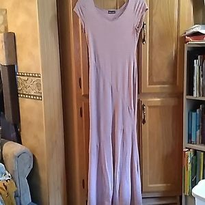 Wet Seal Sz S/M Pink+Gray Maxi Dress